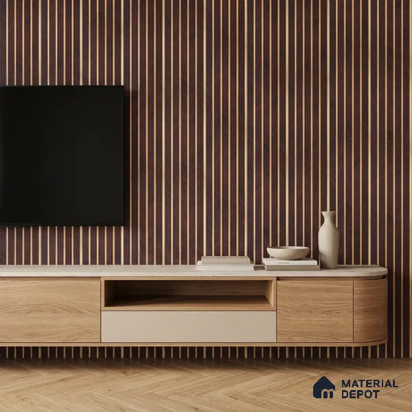 Wooden Look PN 07025 9.5 ft x 7.8 inch Charcoal Panel - 6 mm | Suitable for Feature Wall, TV Unit & Living Room | Width is Subjected to 5% Variation