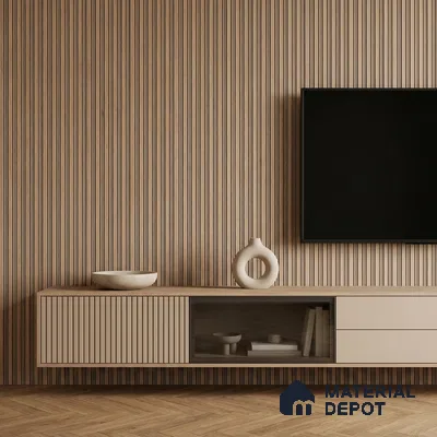 Cement Grey Geometric Look PN 07026 9.5 ft x 7.8 inch Charcoal Panel - 6 mm | Suitable for Feature Wall, TV Unit & Living Room | Width is Subjected to 5% Variation