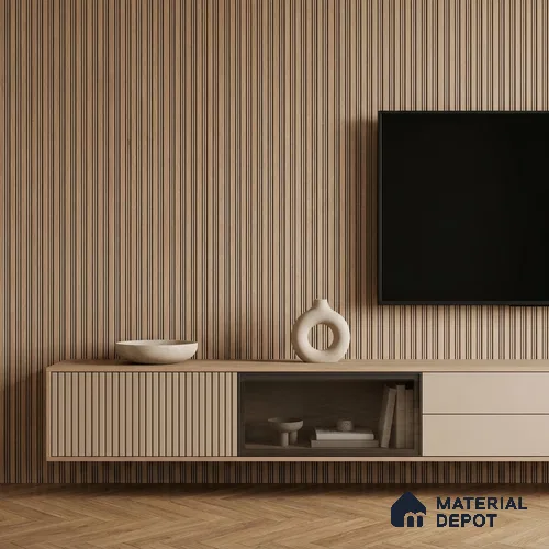 Cement Grey Geometric Look PN 07026 9.5 ft x 7.8 inch Charcoal Panel - 6 mm | Suitable for Feature Wall, TV Unit & Living Room | Width is Subjected to 5% Variation
