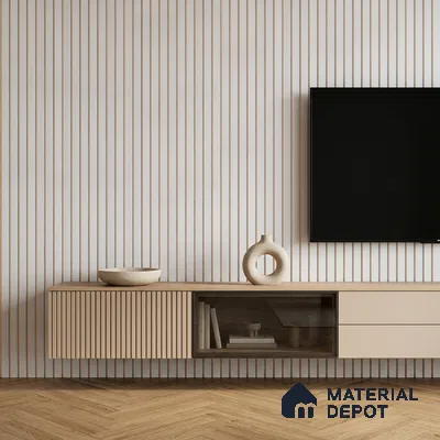 Dove Grey Plain Colour Look PN 07031 9.5 ft x 7.8 inch Charcoal Panel - 6 mm | Suitable for Feature Wall, TV Unit & Living Room | Width is Subjected to 5% Variation