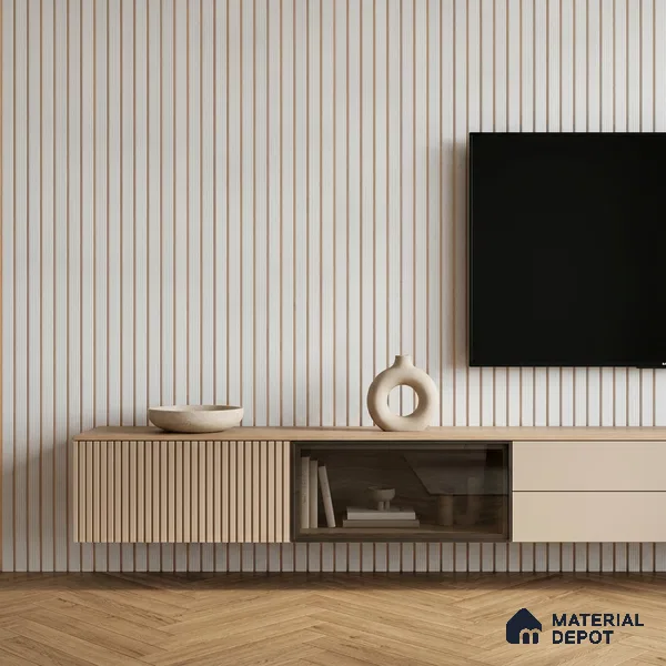 Dove Grey Plain Colour Look PN 07031 9.5 ft x 7.8 inch Charcoal Panel - 6 mm | Suitable for Feature Wall, TV Unit & Living Room | Width is Subjected to 5% Variation