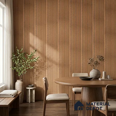Oak Brown Metallic Look PN 07032 9.5 ft x 7.8 inch Charcoal Panel - 6 mm | Suitable for Feature Wall, TV Unit & Living Room | Width is Subjected to 5% Variation