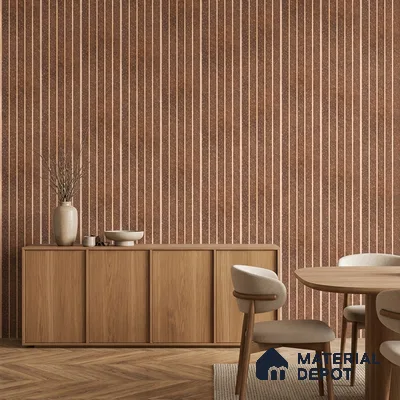 Nutmeg Brown Stone Look PN 07036 9.5 ft x 7.8 inch Charcoal Panel - 6 mm | Suitable for Feature Wall, TV Unit & Living Room | Width is Subjected to 5% Variation