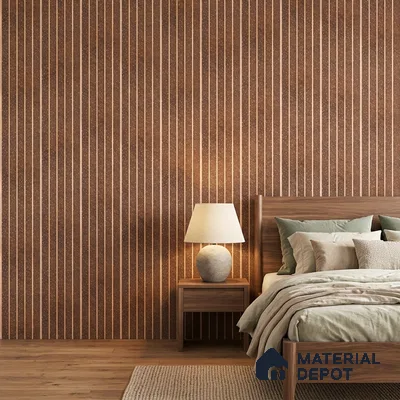 Nutmeg Brown Stone Look PN 07036 9.5 ft x 7.8 inch Charcoal Panel - 6 mm | Suitable for Feature Wall, TV Unit & Living Room | Width is Subjected to 5% Variation