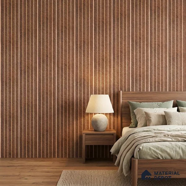 Nutmeg Brown Stone Look PN 07036 9.5 ft x 7.8 inch Charcoal Panel - 6 mm | Suitable for Feature Wall, TV Unit & Living Room | Width is Subjected to 5% Variation