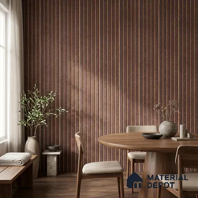 Cappucino Brown Stone Look PN 07037 9.5 ft x 7.8 inch Charcoal Panel - 6 mm | Suitable for Feature Wall, TV Unit & Living Room | Width is Subjected to 5% Variation