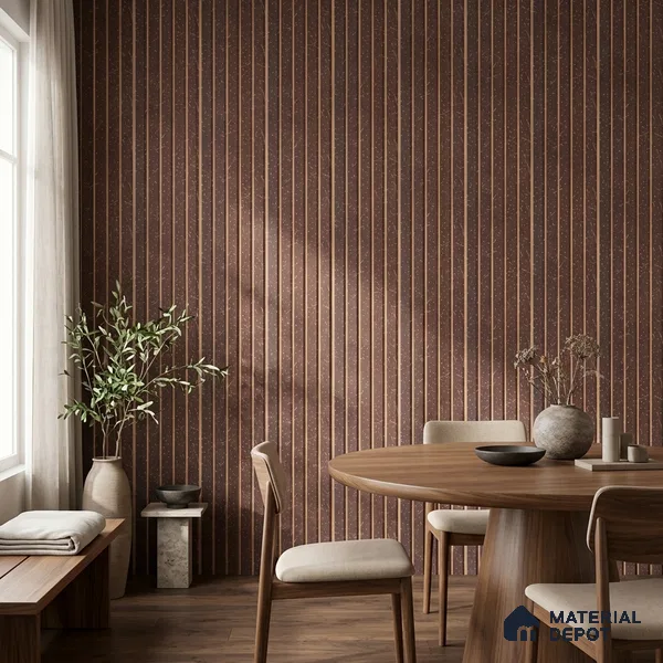 Cappucino Brown Stone Look PN 07037 9.5 ft x 7.8 inch Charcoal Panel - 6 mm | Suitable for Feature Wall, TV Unit & Living Room | Width is Subjected to 5% Variation