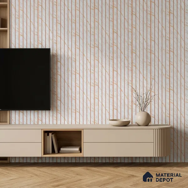 Dove Grey Marble Look PN 07039 9.5 ft x 7.8 inch Charcoal Panel - 6 mm | Suitable for Feature Wall, TV Unit & Living Room | Width is Subjected to 5% Variation