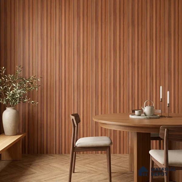 Wooden Look PN 07041 9.5 ft x 7.8 inch Charcoal Panel - 6 mm | Suitable for Feature Wall, TV Unit & Living Room | Width is Subjected to 5% Variation