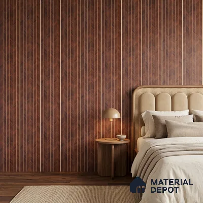 Wooden Look PN 07042 9.5 ft x 7.8 inch Charcoal Panel - 6 mm | Suitable for Feature Wall, TV Unit & Living Room | Width is Subjected to 5% Variation