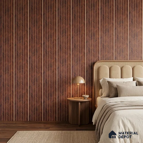 Wooden Look PN 07042 9.5 ft x 7.8 inch Charcoal Panel - 6 mm | Suitable for Feature Wall, TV Unit & Living Room | Width is Subjected to 5% Variation