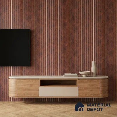Wooden Look PN 07042 9.5 ft x 7.8 inch Charcoal Panel - 6 mm | Suitable for Feature Wall, TV Unit & Living Room | Width is Subjected to 5% Variation