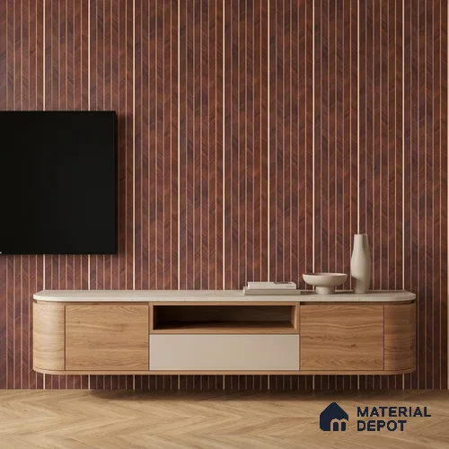 Wooden Look PN 07042 9.5 ft x 7.8 inch Charcoal Panel - 6 mm | Suitable for Feature Wall, TV Unit & Living Room | Width is Subjected to 5% Variation
