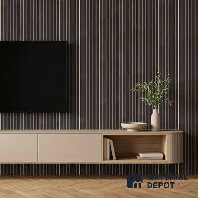 Wenge Brown Patterned Look PN 07044 9.5 ft x 7.8 inch Charcoal Panel - 6 mm | Suitable for Feature Wall, TV Unit & Living Room | Width is Subjected to 5% Variation