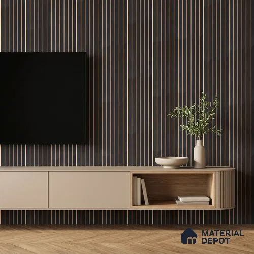 Wenge Brown Patterned Look PN 07044 9.5 ft x 7.8 inch Charcoal Panel - 6 mm | Suitable for Feature Wall, TV Unit & Living Room | Width is Subjected to 5% Variation