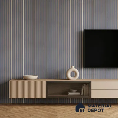 Mid Grey Patterned Look PN 07045 9.5 ft x 7.8 inch Charcoal Panel - 6 mm | Suitable for Feature Wall, TV Unit & Living Room | Width is Subjected to 5% Variation