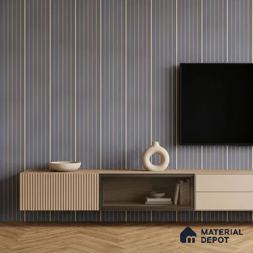 Mid Grey Patterned Look PN 07045 9.5 ft x 7.8 inch Charcoal Panel - 6 mm | Suitable for Feature Wall, TV Unit & Living Room | Width is Subjected to 5% Variation