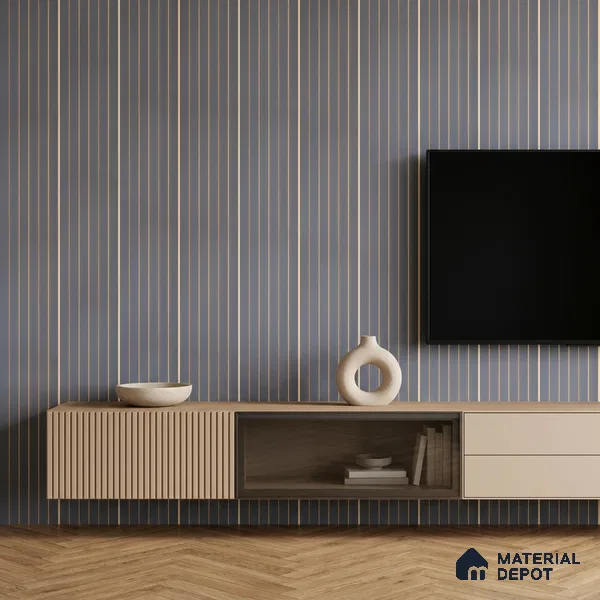 Mid Grey Patterned Look PN 07045 9.5 ft x 7.8 inch Charcoal Panel - 6 mm | Suitable for Feature Wall, TV Unit & Living Room | Width is Subjected to 5% Variation