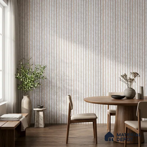 Dove Grey Patterned Look PN 07047 9.5 ft x 7.8 inch Charcoal Panel - 6 mm | Suitable for Feature Wall, TV Unit & Living Room | Width is Subjected to 5% Variation