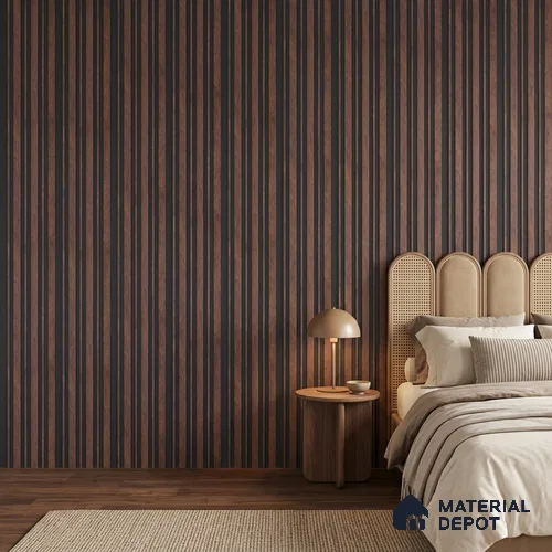 Wooden Look PN 07048 8 ft x 4.9 inch Charcoal Panel - 11 mm | Suitable for Feature Wall, TV Unit & Living Room | Width is Subjected to 5% Variation