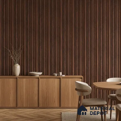 Wooden Look PN 07052 9.5 ft x 4.9 inch Charcoal Panel - 8 mm | Suitable for Feature Wall, TV Unit & Living Room | Width is Subjected to 5% Variation