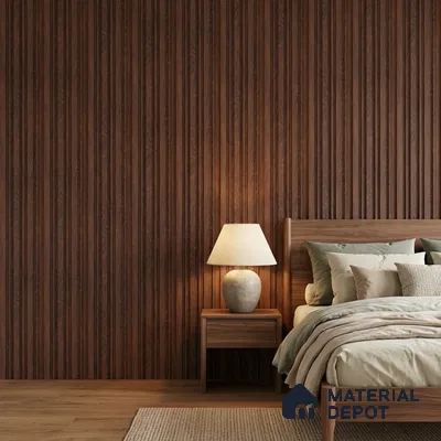 Wooden Look PN 07052 9.5 ft x 4.9 inch Charcoal Panel - 8 mm | Suitable for Feature Wall, TV Unit & Living Room | Width is Subjected to 5% Variation