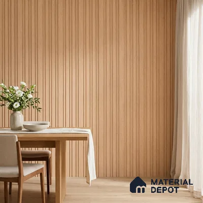 Wooden Look PN 07054 9.5 ft x 4.9 inch Charcoal Panel - 8 mm | Suitable for Feature Wall, TV Unit & Living Room | Width is Subjected to 5% Variation