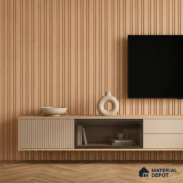 Wooden Look PN 07054 9.5 ft x 4.9 inch Charcoal Panel - 8 mm | Suitable for Feature Wall, TV Unit & Living Room | Width is Subjected to 5% Variation