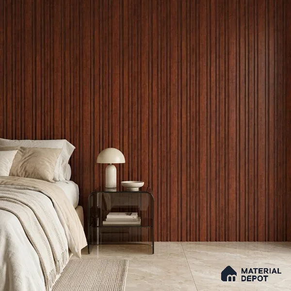 Wooden Look PN 07055 9.5 ft x 4.9 inch Charcoal Panel - 8 mm | Suitable for Feature Wall, TV Unit & Living Room | Width is Subjected to 5% Variation