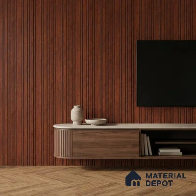 Wooden Look PN 07055 9.5 ft x 4.9 inch Charcoal Panel - 8 mm | Suitable for Feature Wall, TV Unit & Living Room | Width is Subjected to 5% Variation