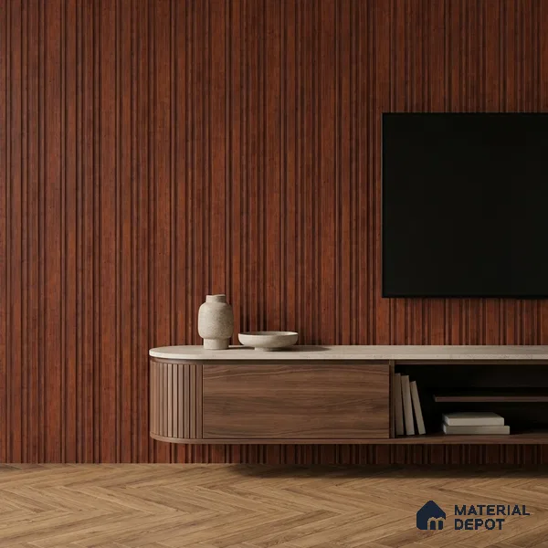 Wooden Look PN 07055 9.5 ft x 4.9 inch Charcoal Panel - 8 mm | Suitable for Feature Wall, TV Unit & Living Room | Width is Subjected to 5% Variation