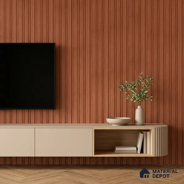 Wooden Look PN 07058 9.5 ft x 4.6 inch Charcoal Panel - 8 mm | Suitable for Feature Wall, TV Unit & Living Room | Width is Subjected to 5% Variation