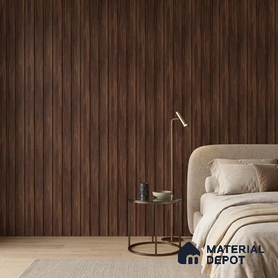 Wooden Look PN 07059 9.5 ft x 4.6 inch Charcoal Panel - 8 mm | Suitable for Feature Wall, TV Unit & Living Room | Width is Subjected to 5% Variation