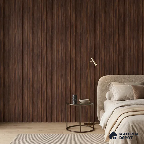 Wooden Look PN 07059 9.5 ft x 4.6 inch Charcoal Panel - 8 mm | Suitable for Feature Wall, TV Unit & Living Room | Width is Subjected to 5% Variation