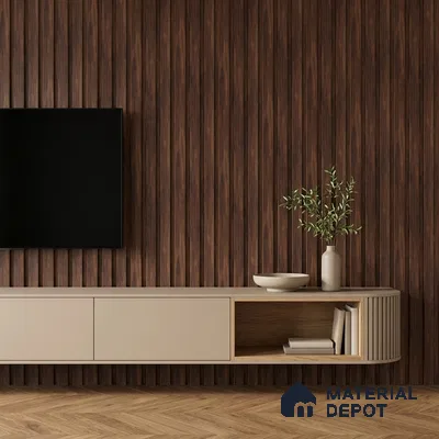 Wooden Look PN 07059 9.5 ft x 4.6 inch Charcoal Panel - 8 mm | Suitable for Feature Wall, TV Unit & Living Room | Width is Subjected to 5% Variation