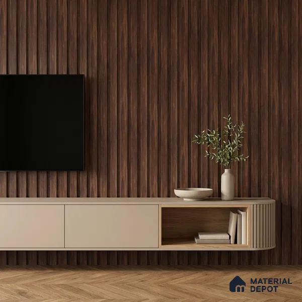 Wooden Look PN 07059 9.5 ft x 4.6 inch Charcoal Panel - 8 mm | Suitable for Feature Wall, TV Unit & Living Room | Width is Subjected to 5% Variation
