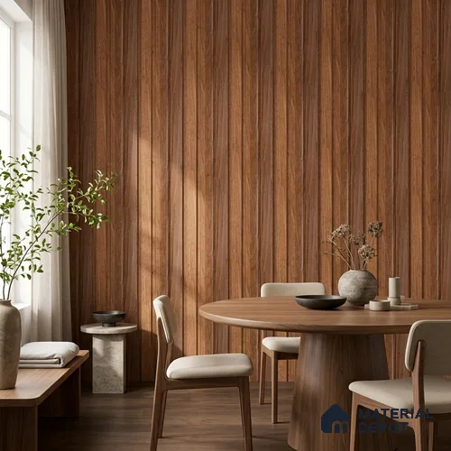Wooden Look PN 07060 9.5 ft x 4.6 inch Charcoal Panel - 8 mm | Suitable for Feature Wall, TV Unit & Living Room | Width is Subjected to 5% Variation