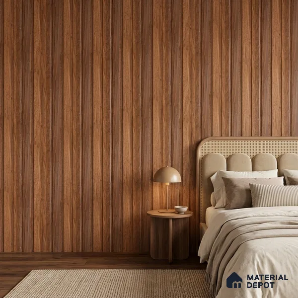 Wooden Look PN 07060 9.5 ft x 4.6 inch Charcoal Panel - 8 mm | Suitable for Feature Wall, TV Unit & Living Room | Width is Subjected to 5% Variation