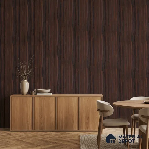 Wooden Look PN 07061 9.5 ft x 4.6 inch Charcoal Panel - 8 mm | Suitable for Feature Wall, TV Unit & Living Room | Width is Subjected to 5% Variation