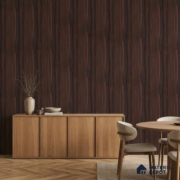 Wooden Look PN 07061 9.5 ft x 4.6 inch Charcoal Panel - 8 mm | Suitable for Feature Wall, TV Unit & Living Room | Width is Subjected to 5% Variation