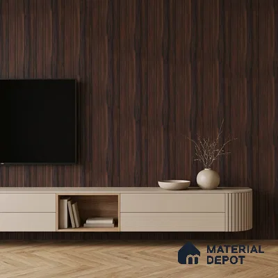 Wooden Look PN 07061 9.5 ft x 4.6 inch Charcoal Panel - 8 mm | Suitable for Feature Wall, TV Unit & Living Room | Width is Subjected to 5% Variation