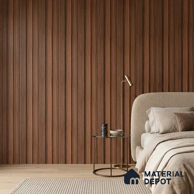 Wooden Look PN 07062 9.5 ft x 4.6 inch Charcoal Panel - 8 mm | Suitable for Feature Wall, TV Unit & Living Room | Width is Subjected to 5% Variation