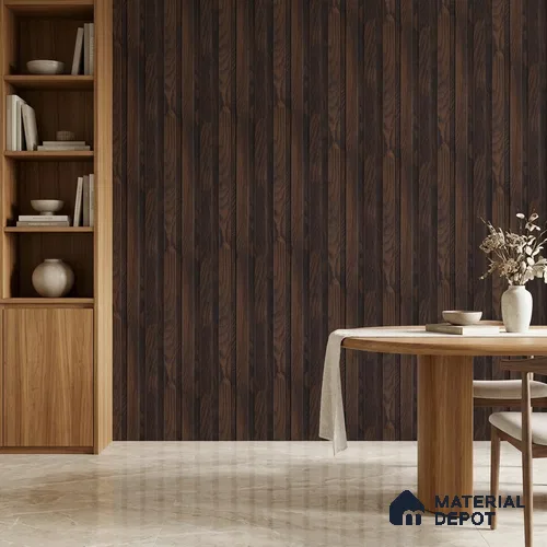 Wooden Look PN 07063 9.5 ft x 4.6 inch Charcoal Panel - 8 mm | Suitable for Feature Wall, TV Unit & Living Room | Width is Subjected to 5% Variation