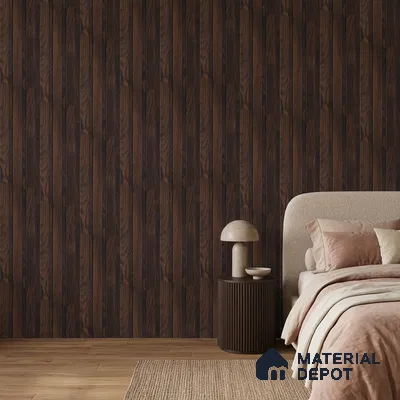 Wooden Look PN 07063 9.5 ft x 4.6 inch Charcoal Panel - 8 mm | Suitable for Feature Wall, TV Unit & Living Room | Width is Subjected to 5% Variation