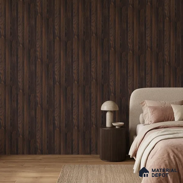 Wooden Look PN 07063 9.5 ft x 4.6 inch Charcoal Panel - 8 mm | Suitable for Feature Wall, TV Unit & Living Room | Width is Subjected to 5% Variation