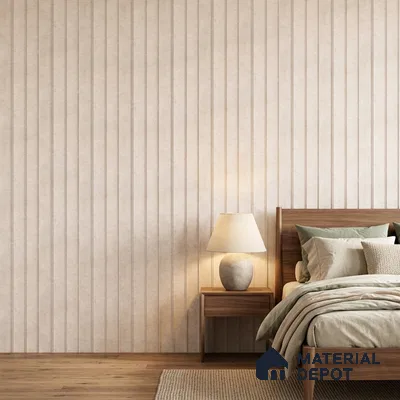 Almond Cream Marble Look PN 07064 9.5 ft x 9.8 inch Charcoal Panel - 10 mm | Suitable for Feature Wall, TV Unit & Living Room | Width is Subjected to 5% Variation