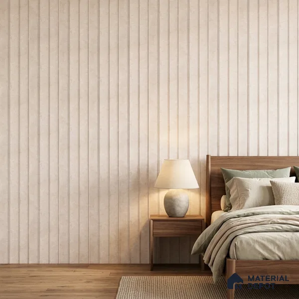 Almond Cream Marble Look PN 07064 9.5 ft x 9.8 inch Charcoal Panel - 10 mm | Suitable for Feature Wall, TV Unit & Living Room | Width is Subjected to 5% Variation