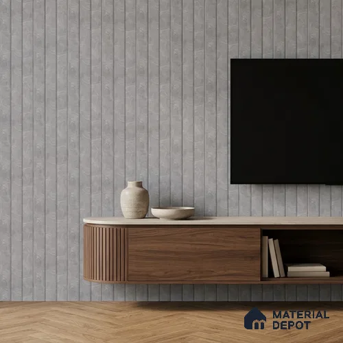 Cloud Grey Marble Look PN 07065 9.5 ft x 9.8 inch Charcoal Panel - 10 mm | Suitable for Feature Wall, TV Unit & Living Room | Width is Subjected to 5% Variation