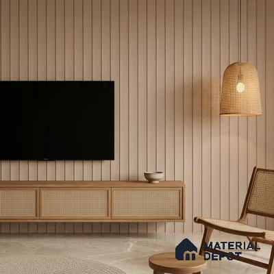 Cappuccino Beige Plain Colour Look PN 07067 9.5 ft x 9.8 inch Charcoal Panel - 10 mm | Suitable for Feature Wall, TV Unit & Living Room | Width is Subjected to 5% Variation
