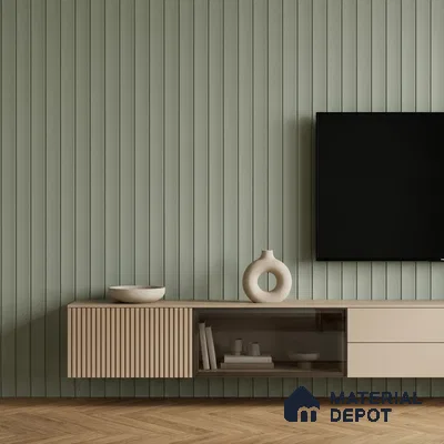 Smoke Grey Plain Colour Look PN 07068 9.5 ft x 9.8 inch Charcoal Panel - 10 mm | Suitable for Feature Wall, TV Unit & Living Room | Width is Subjected to 5% Variation